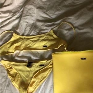 yellow triangl bikini